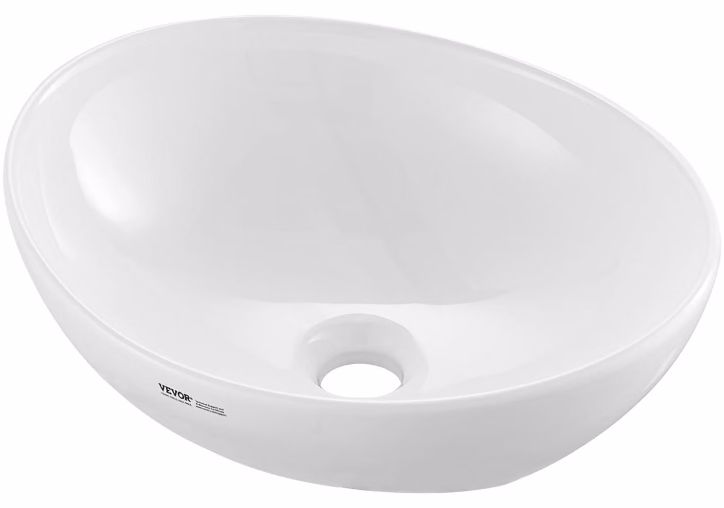 Lavabo in Vetroceramica per bagno, dimensioni 409 x 341 mm