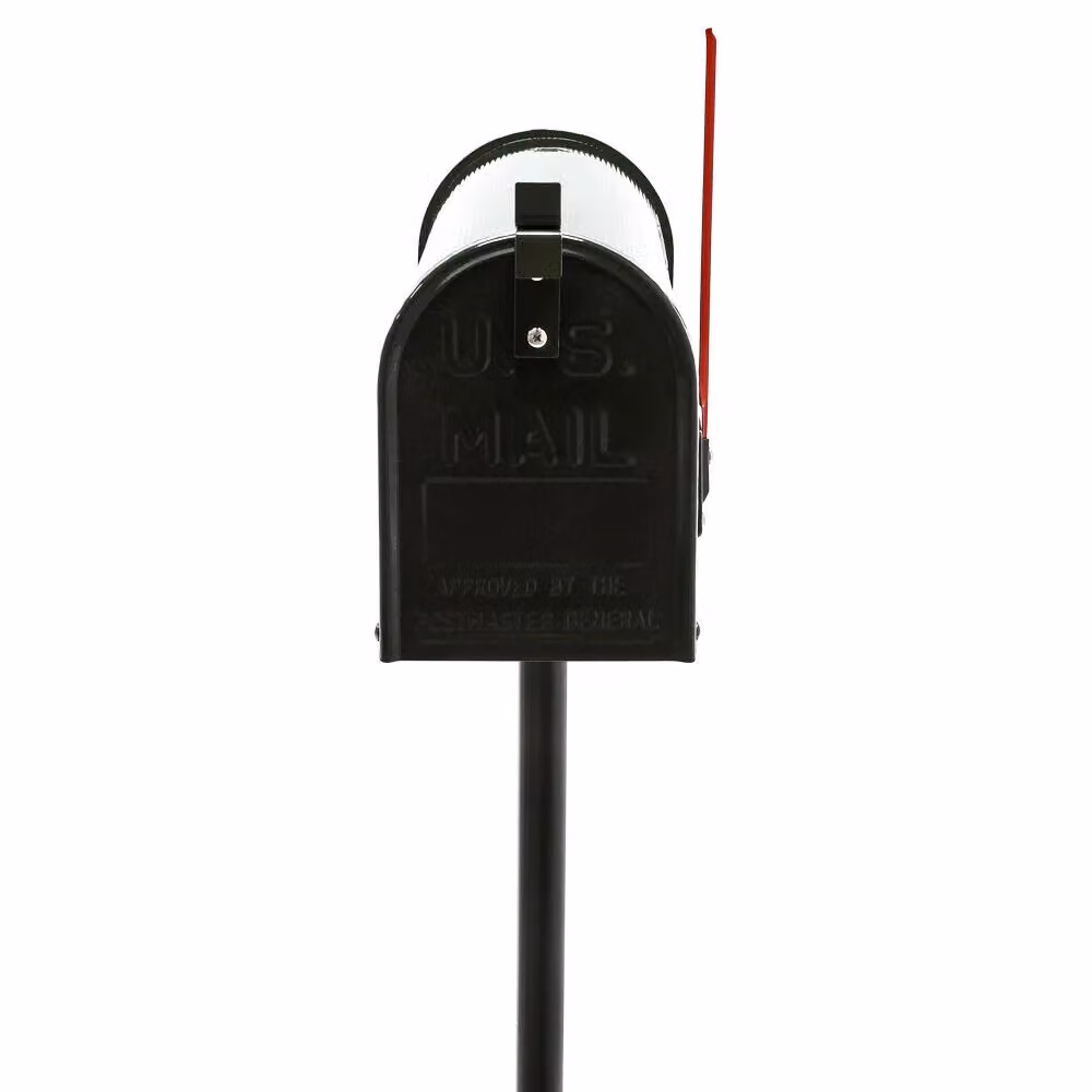 Cassetta postale freestanding in acciaio con design americano nero – 2