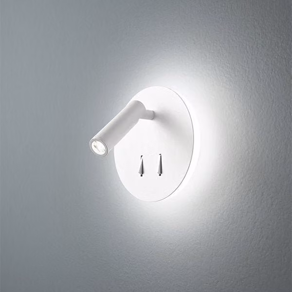 Applique da parete Perenz Plug LED bianca, orientabile e moderna per la lettura