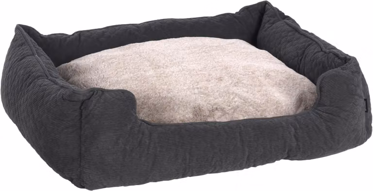 Cuccia per cani Flamingo Fahra rettangolare grigio scuro, dimensioni: 80 x 67 x 22 cm