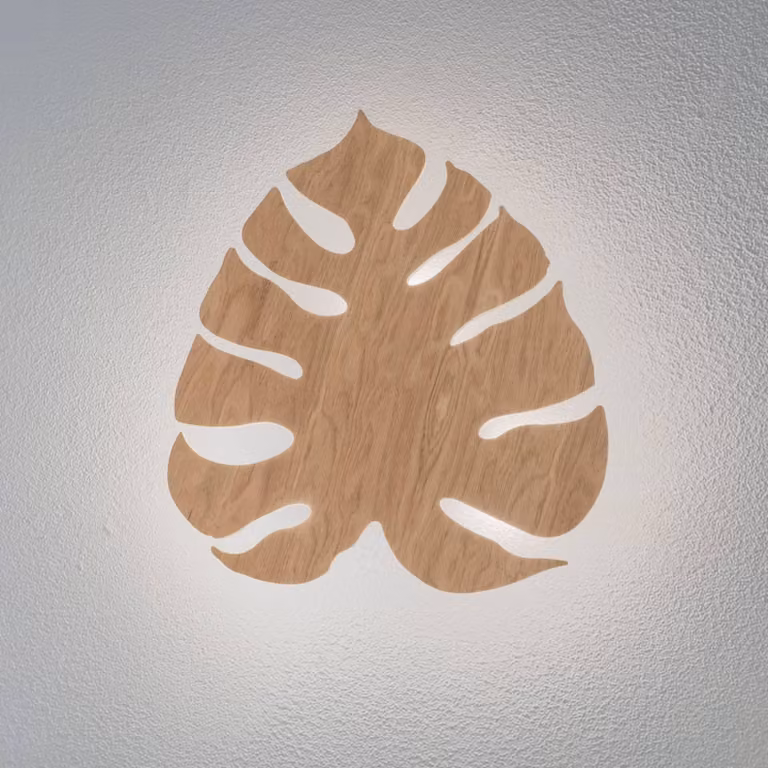 Applique Folah TK Lighting, dimmerabile, Legno chiaro, Soggiorno / Sala da pranzo, Legno, Applique