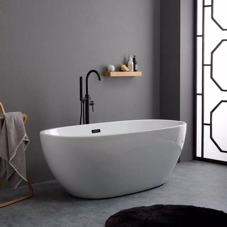 Vasca da bagno in acrilico bianco centro stanza | Cassiopea