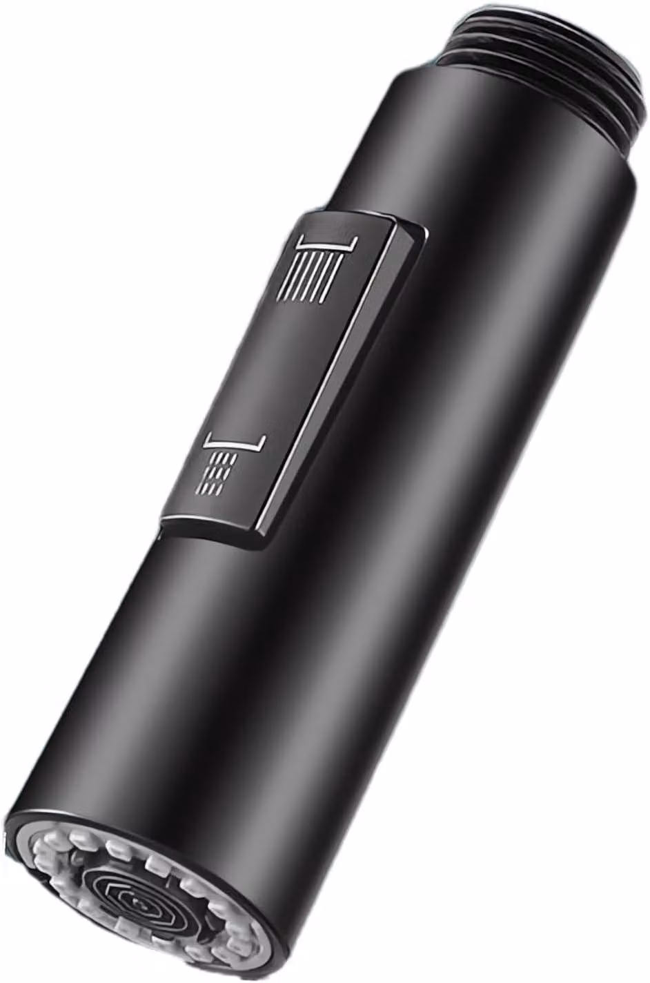 Rubinetto da cucina estraibile con doccetta sostituibile, colore nero, confezione da 2