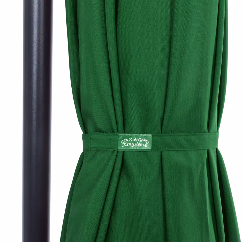 Ombrellone a semaforo Kingsleeve® in alluminio e poliestere verde Ø300 cm con protezione UV 50+ – 2