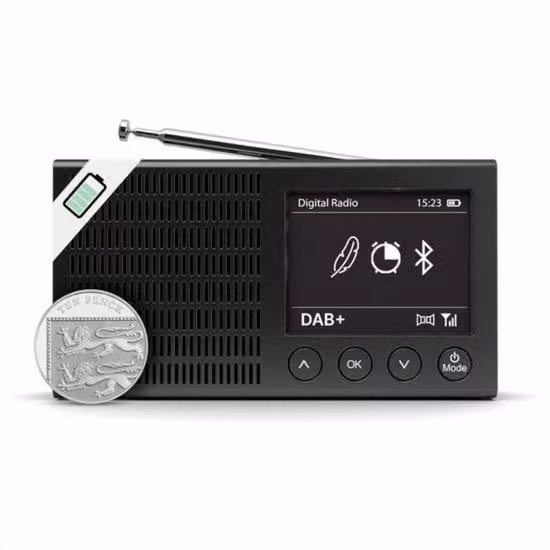 Radio di emergenza portatile Majority con Bluetooth, DAB+ e FM, colore nero
