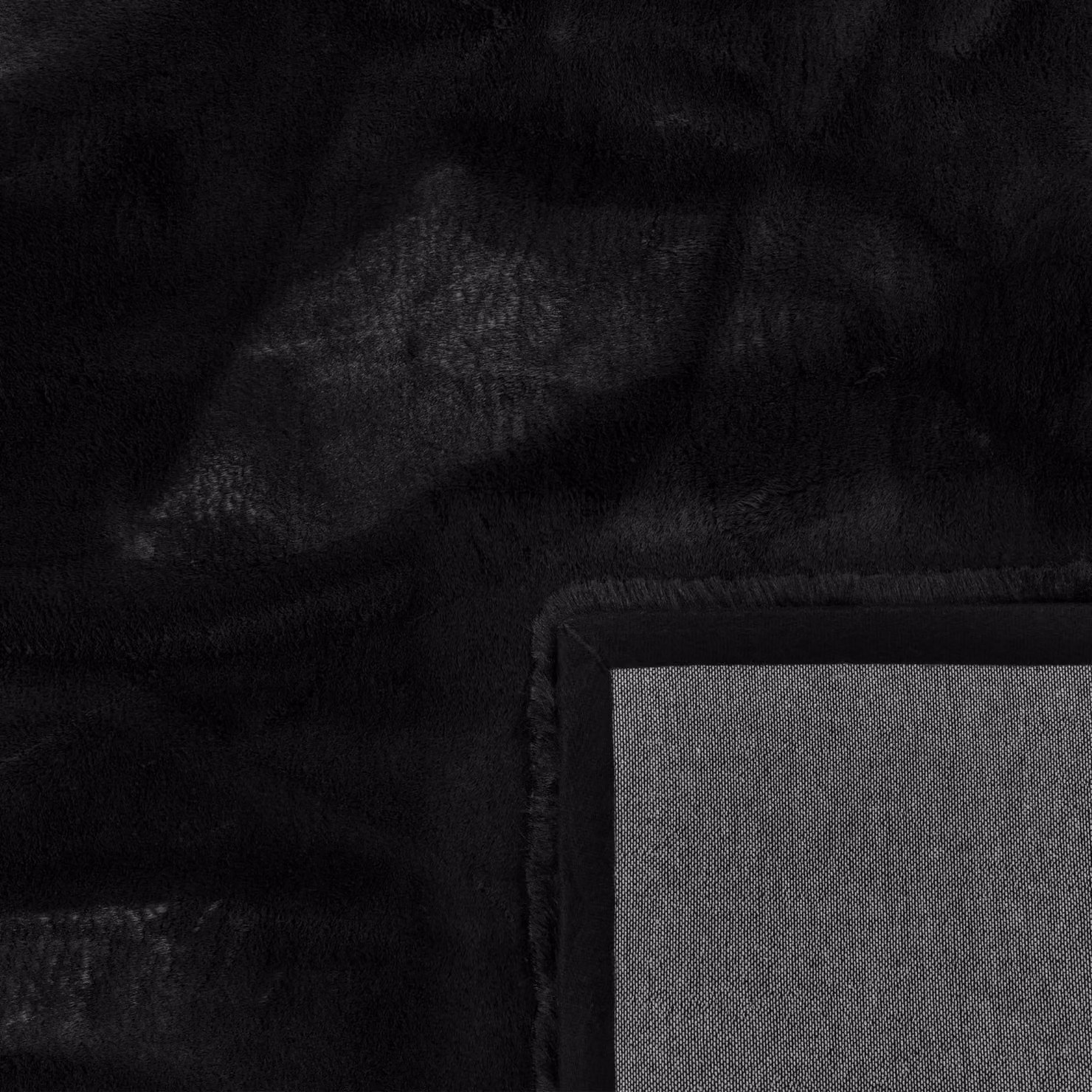 Tappeto rotondo in ecopelliccia Fluffy Deluxe nero diametro 160 cm – 1