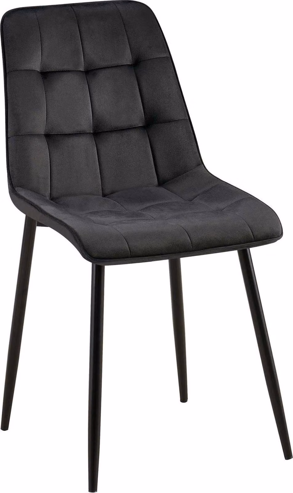 Sedia da pranzo - Imbottitura in velluto - Elevato comfort di seduta, facile da pulire - Friendly - Design in velluto | Colore: Nero | Materiale: Morbido
