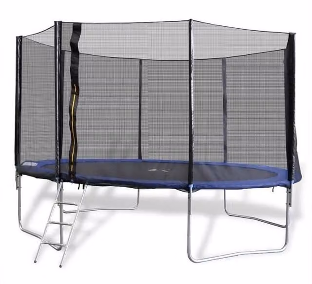 Trampolino elastico 366 cm completo di rete e scaletta Sicorage Ellyse