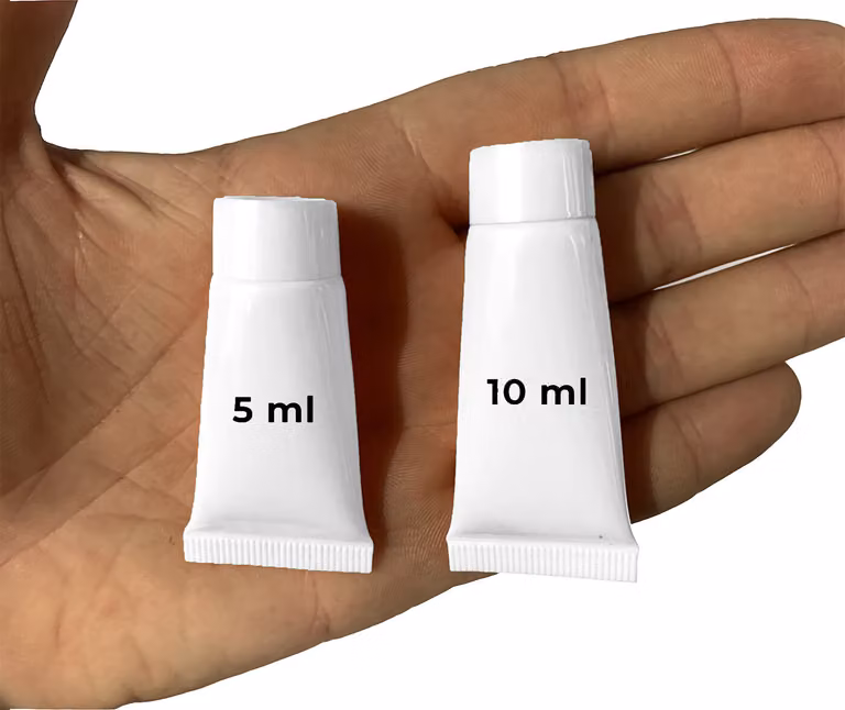 Set di 50 tubi cosmetici ricaricabili (10 ml, bianchi)