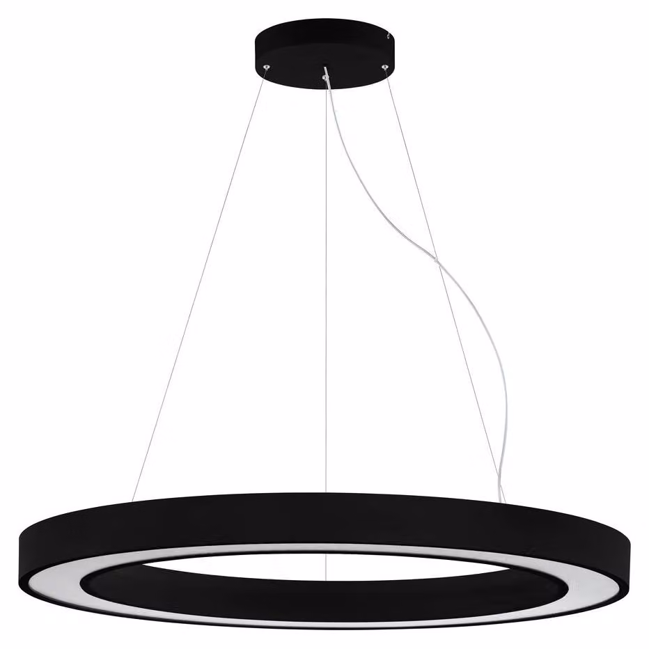 Lampada a sospensione a LED, diametro 1100 mm, 83W, 3000K, colore nero, modello 63079