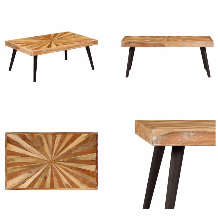 vidaXL Tavolino in legno massiccio di mango 90x55x36 cm - Tavolino - Tavolini - Tavolino in legno - Tavolini in legno