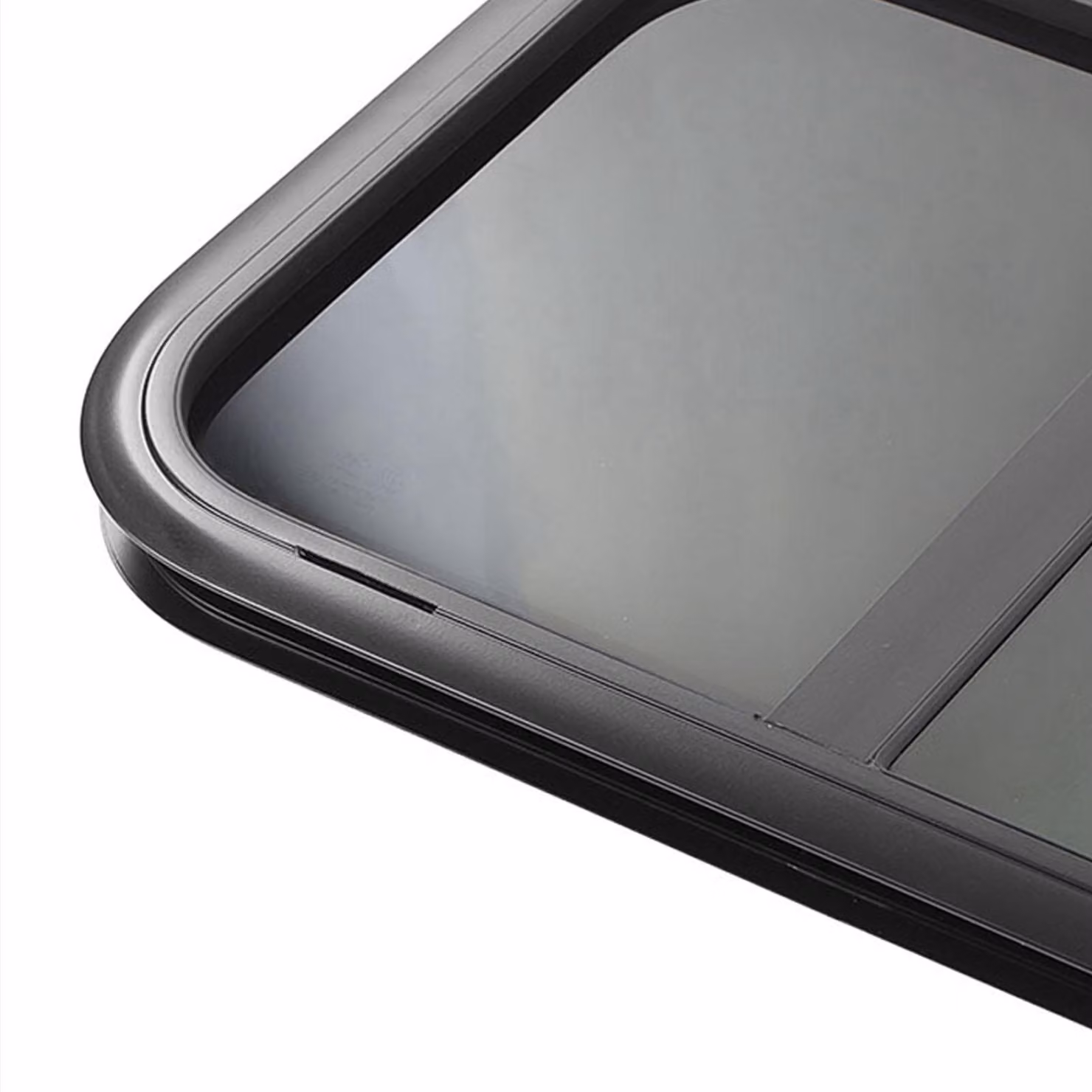 Finestra scorrevole per camper, 700 x 500 mm, rimorchio in lega di alluminio nero Vetro resistente ai raggi UV con rete antinsetti mobile per spessore parete: da 26 a 31 mm