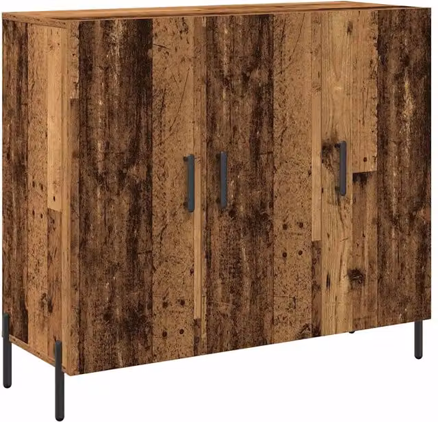 Credenza moderna in legno multistrato color marrone per soggiorno e sala da pranzo L/P/H: 90 x 34 x 80 cm