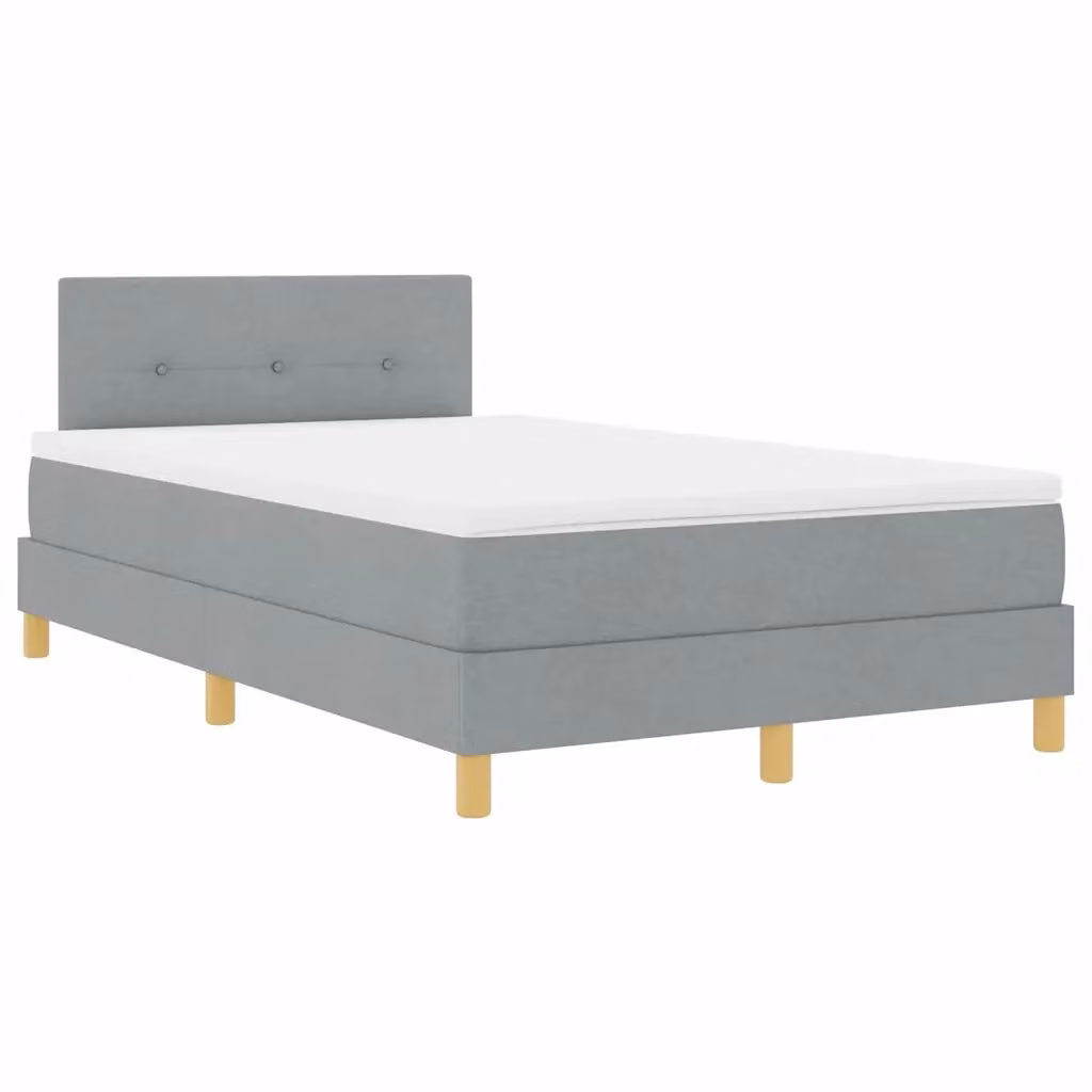 Letto moderno vidaXL in tessuto grigio con illuminazione LED sottostante e porta di ricarica USB, L/P: 120 x 200 cm – 2