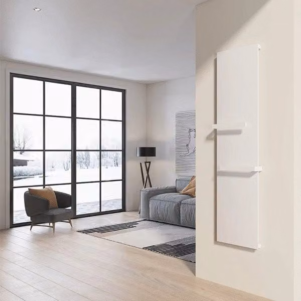 Termoarredo a piastra verticale Milano Taco Bianco L: 120 cm, P: 45 cm