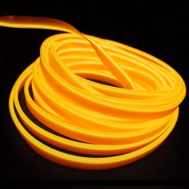 Cavo flessibile giallo da 2 metri, illuminante, a corrente continua 12V, per illuminazione interna dell'auto