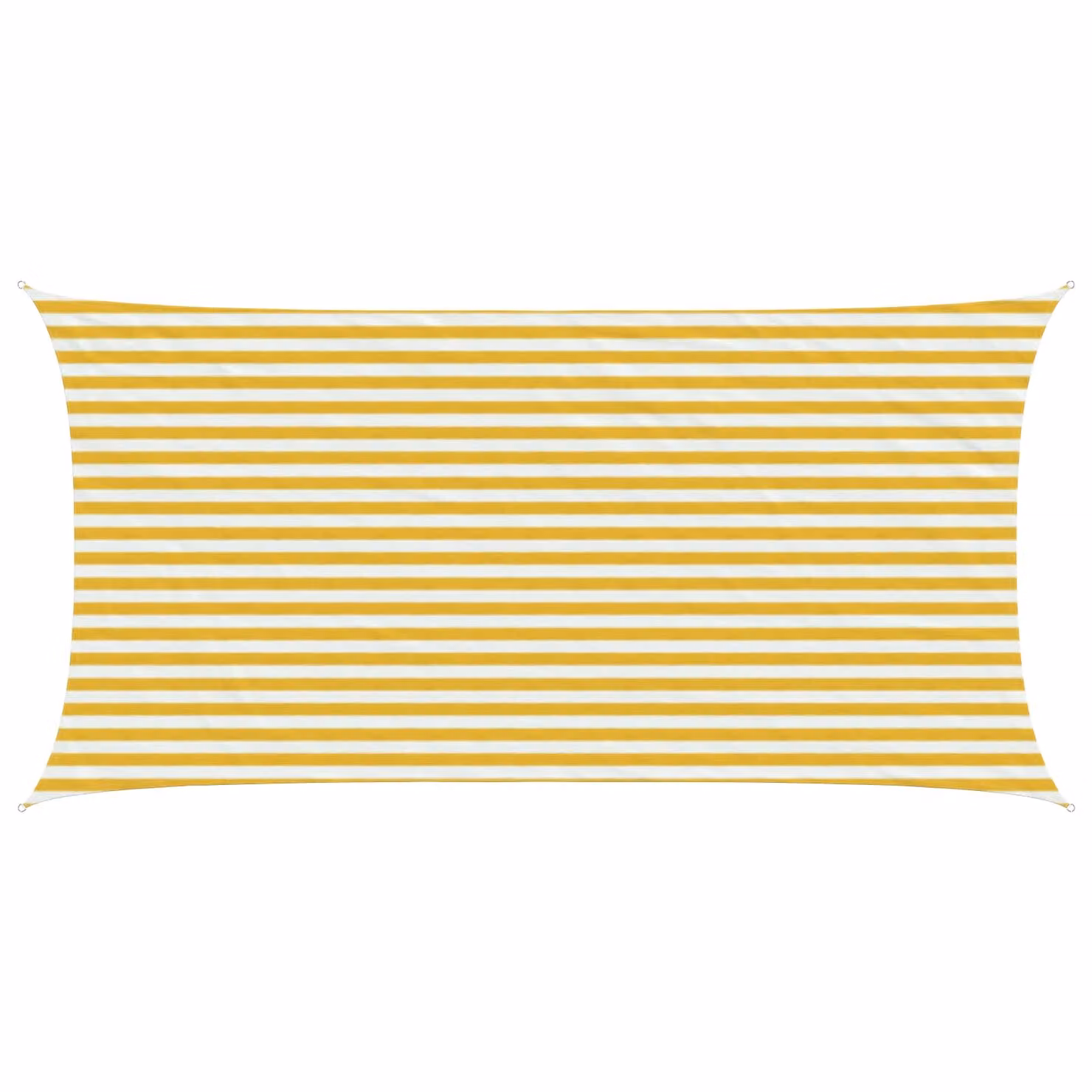 Telo Ombra Rettangolare vidaXL in HDPE Giallo e Bianco L: 4,5 m, P: 2,5 m