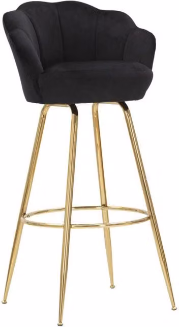 Sgabello Bar Vienna Nero cm 55x53x110