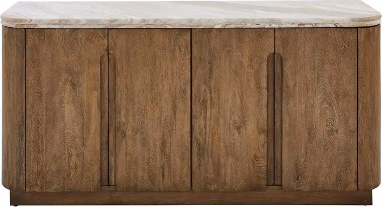 Signature - Credenza in legno massello e marmo BUREN