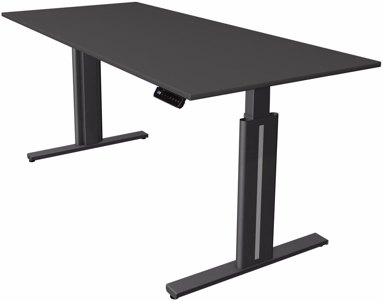 Kerkmann 3240 Kerkmann Move 3 elegant höhenverstellbarer Schreibtisch anthrazit rechteckig