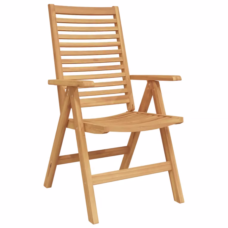 Set di 8 sedie da giardino vidaXL in legno di teak marrone con braccioli L/P/H: 52 x 64.5 x 108 cm