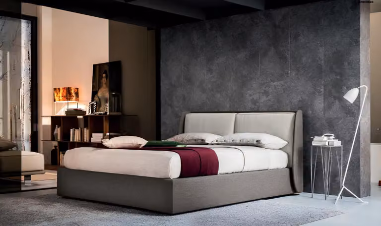 Bett Textil Polster Schlafzimmer 180x200 Design Doppelbett Lederbett Betten