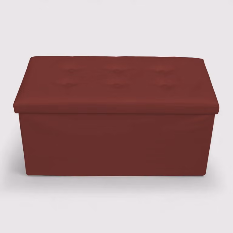 Jasione - Pouf bordeaux contenitore in stile etnico