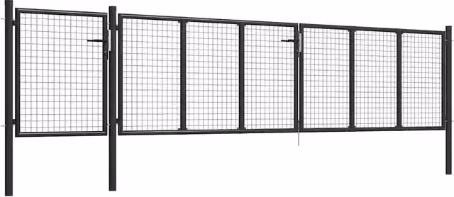 Cancello da Giardino in Acciaio 500x75 cm Antracite 144334