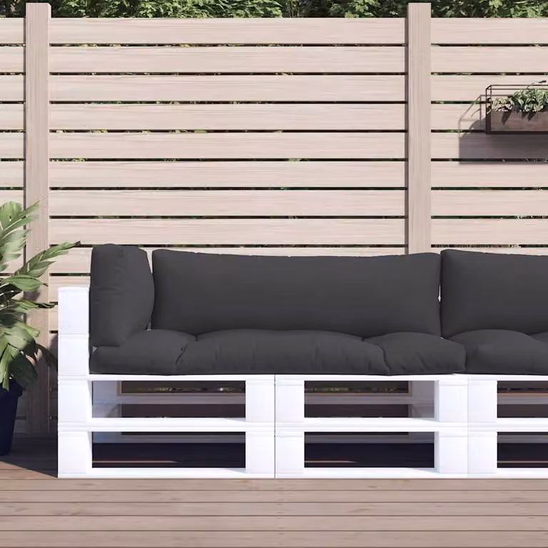Set di 3 cuscini per pallet vidaXL neri in poliestere resistente all'acqua e ai raggi UV