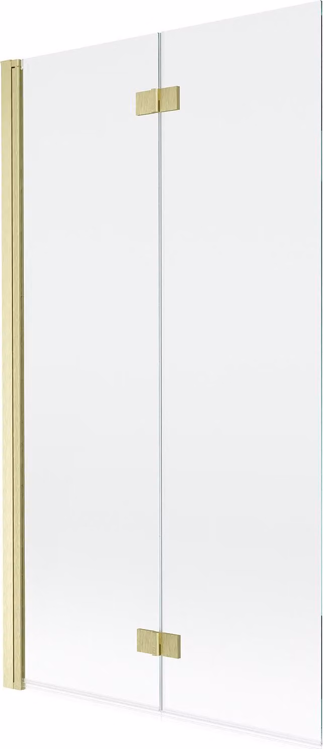 Mexen Mist paratia per doccia a 2 ante sinistra 100 x 150 cm, trasparente, oro spazzolato - 8A9-100-002-55-00-L