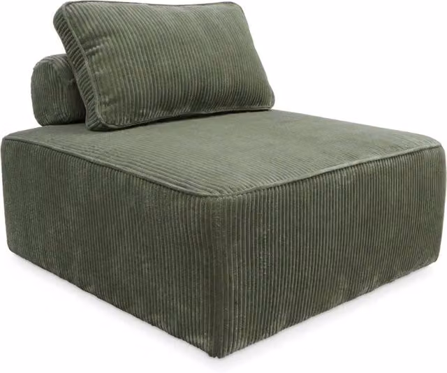 Modulo per divano modulare in velluto a coste, verde