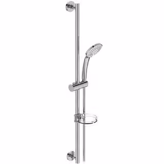Ideal Standard Idealrain - Set di soffioni doccia 100, 3 getti, asta e tubo flessibile, cromo B9417AA