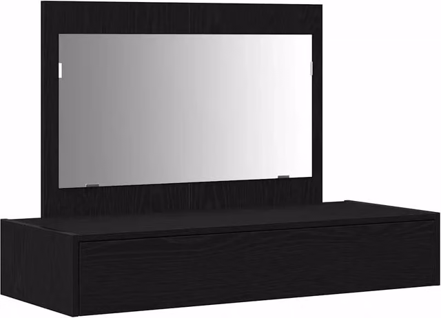 Toeletta moderna nera in legno multistrato L/P/H: 100 x 40 x 70 cm