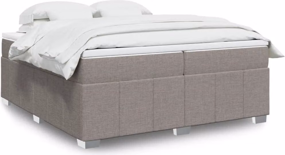 Maison Exclusive - Letto boxspring con materasso Taupe 200x200 cm Tessuto