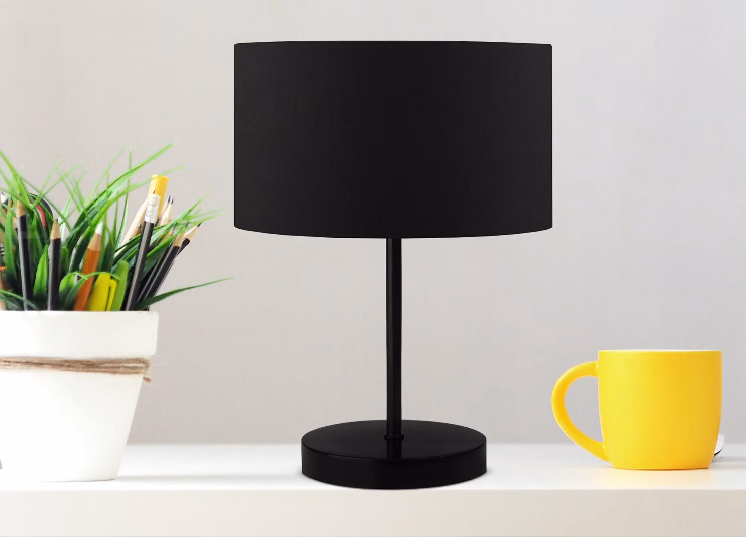Opviq, AYD-2850, lampade da tavolo, nero, PVC, 15 x 24 x 37 cm