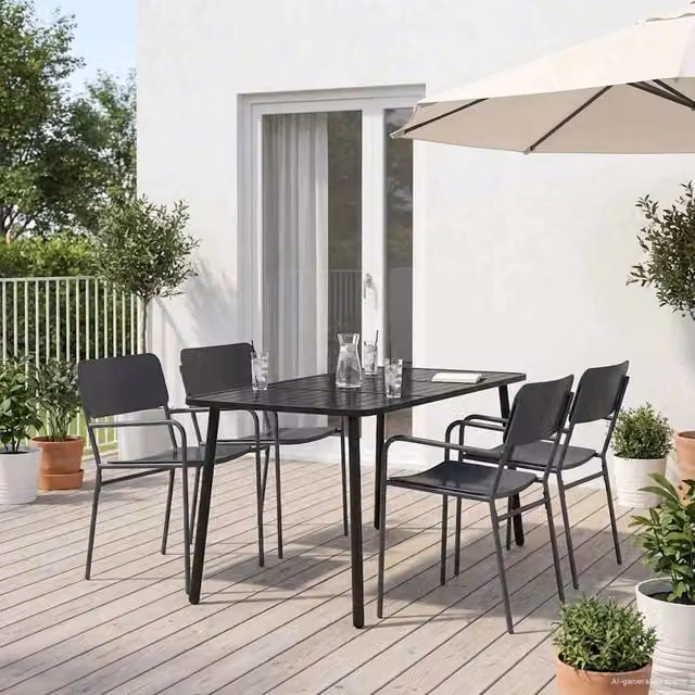 Set da pranzo 5 pz Antracite Acciaio 3422855