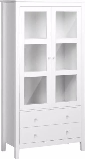 Credenza con vetro ¨C Minimal ¨C 80x40x160 bianco