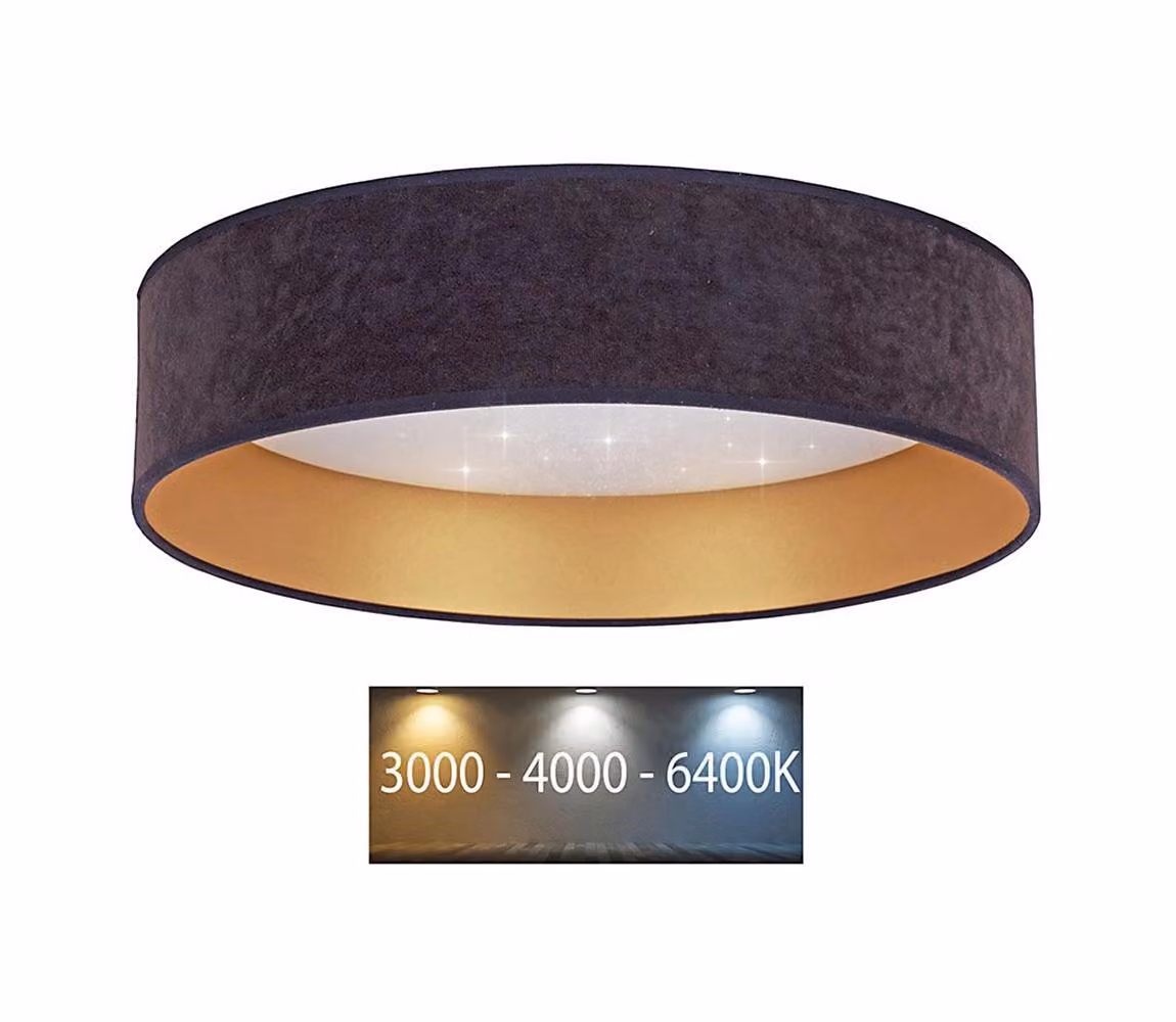 Brilagi - Plafoniera LED VELVET STAR LED/24W/230V d. 40 cm 3000K/4000K/6400K grigio/oro