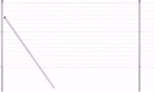 Recinzione da Giardino DESIGN IN in Acciaio e PVC Rivestito Argento, 1 x 25 m – 1