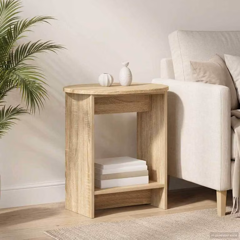 vidaXL Tavolo laterale in Rovere Sonoma, L 50 cm x P 39,5 cm x H 55 cm