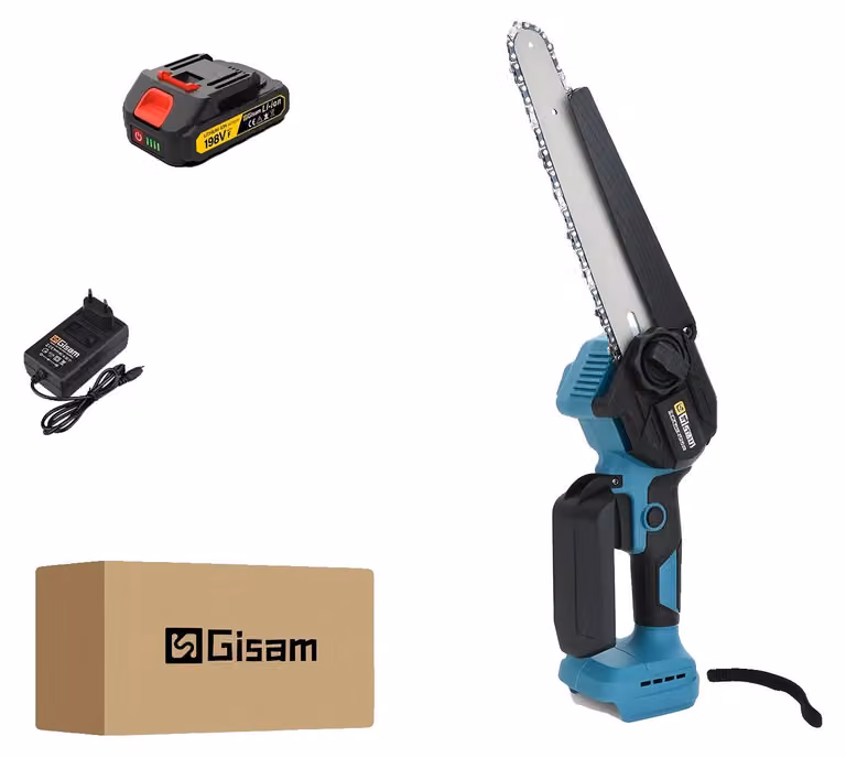 Troncatrice a catena elettrica, motore brushless, display digitale, 1 batteria