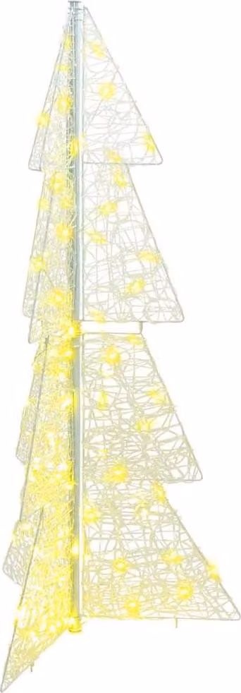 Albero di Natale con 100 LED Bianco caldo 120 cm Acrilico