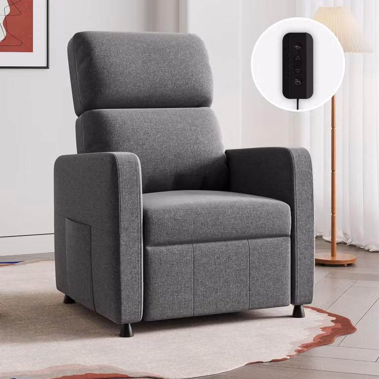 Poltrona reclinabile JUMMICO, poltrona per la televisione, poltrona relax con funzione reclinabile, con sistema elettrico