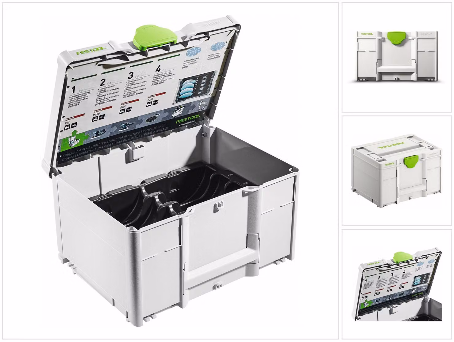 Festool Systainer³ SYS-STF D150 4S per abrasivi Ø150mm, 396 x 296 x 237mm, NF:576785
