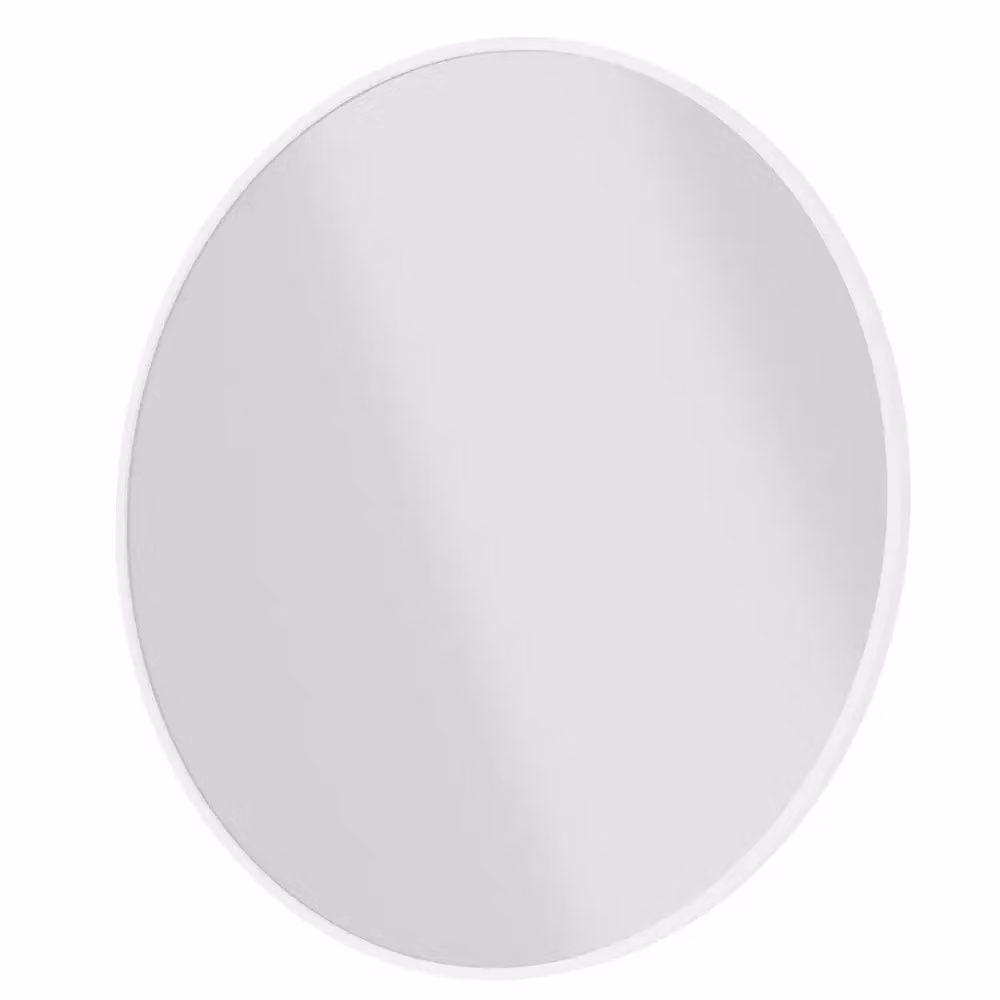 Specchio tondo Parama con cornice bianco opaco, Diametro: 100 cm – 2