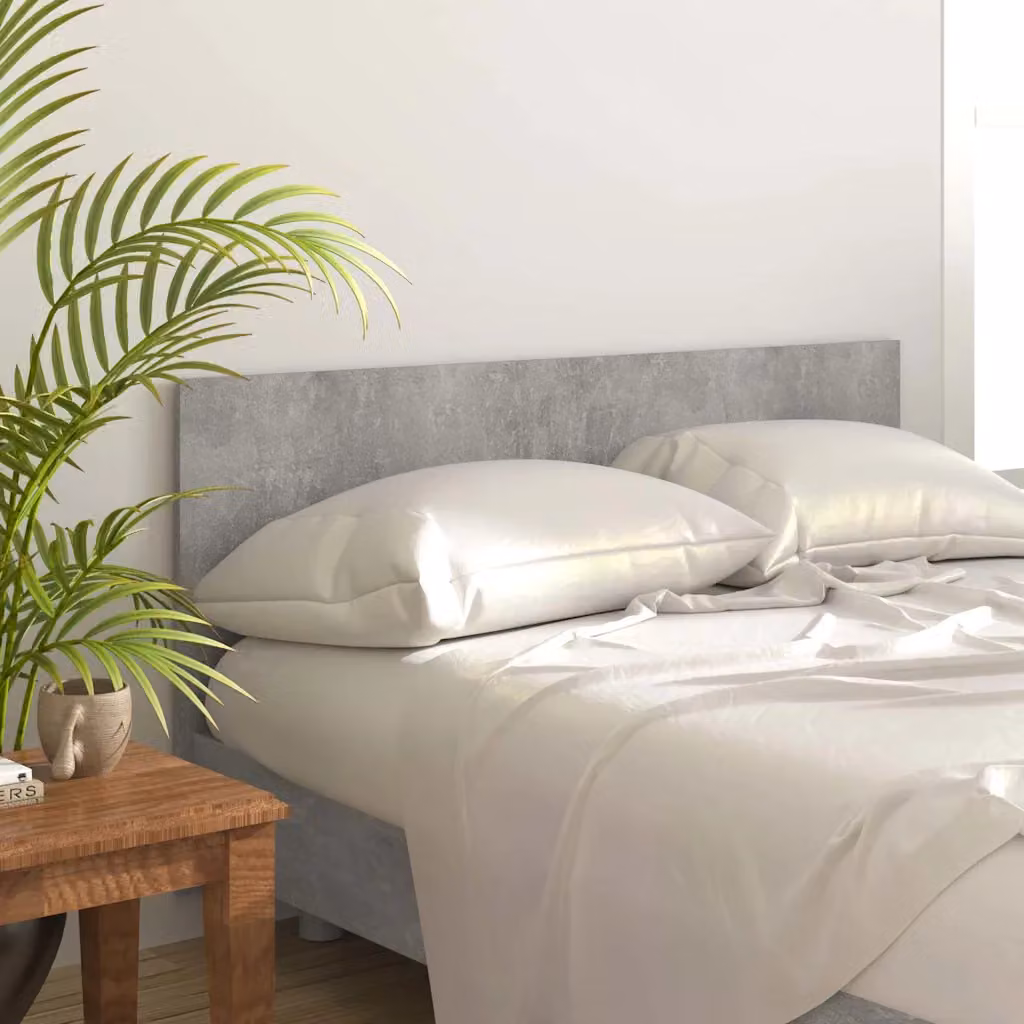 Testiera Letto vidaXL in Legno Multistrato Grigio Cemento, L: 160 cm, H: 80 cm, P: 1,5 cm