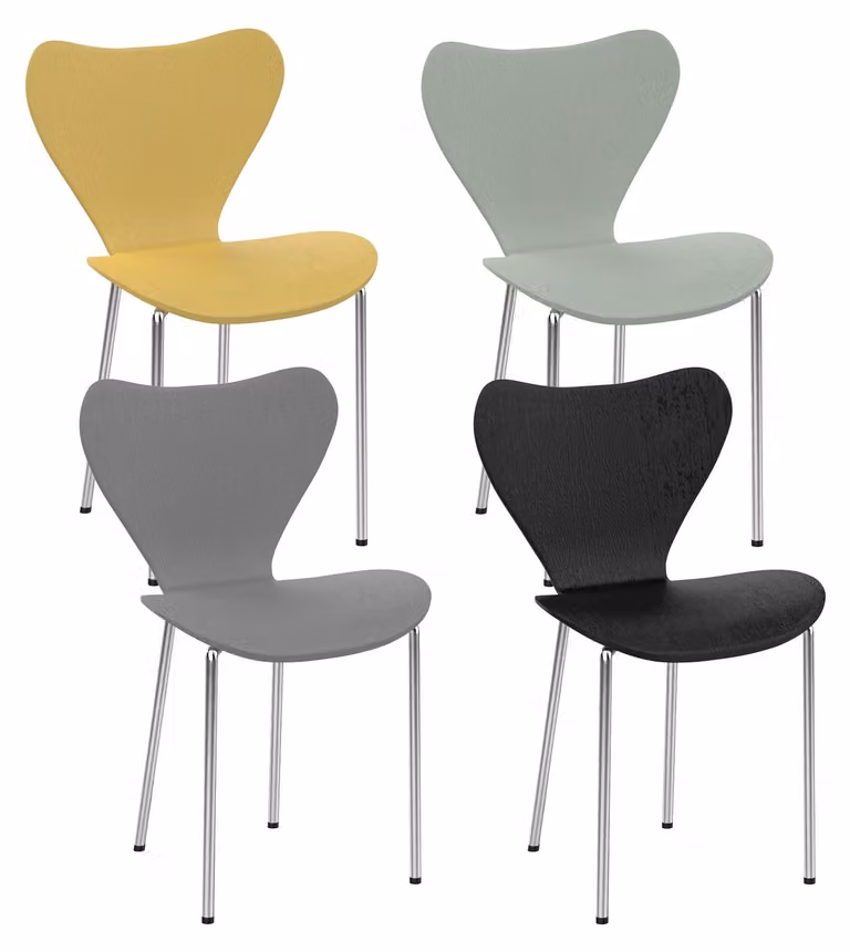 Set di 4 sedie da pranzo in colori assortiti