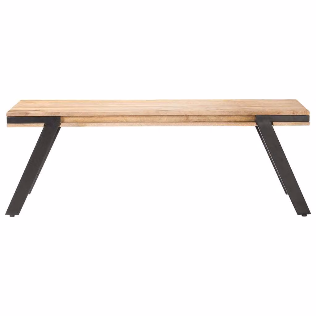 Tavolino da Salotto 114x65x40 cm in Legno Massello di Mango