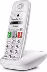 Telefono Cordless Gigaset E290 Bianco con Vivavoce, Tasti Grandi e Rubrica 150 Numeri
