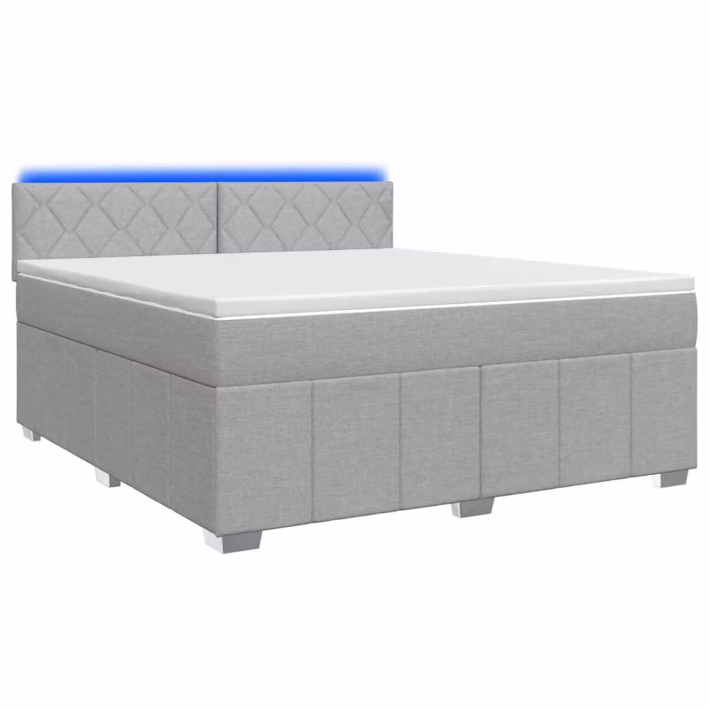 Letto box spring ibrido vidaXL con materasso a molle insacchettate e base contenitore, Grigio, L/P: 140 x 200 cm – 2